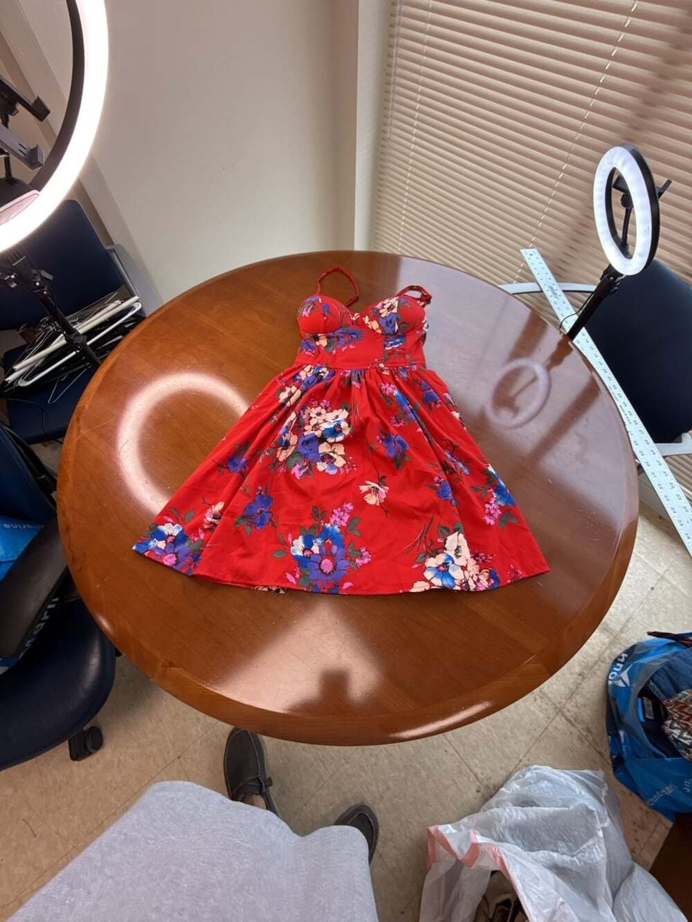 Band of Gypsies Red Floral Bustier Mini Dress Size XS